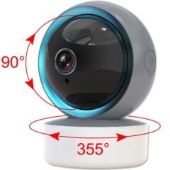 JS-P166 Akıllı WiFi Kamera 1080P Full HD 360° Dönebilen Gece Görüşlü IP Kamera