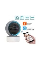 JS-P166 Akıllı WiFi Kamera 1080P Full HD 360° Dönebilen Gece Görüşlü IP Kamera