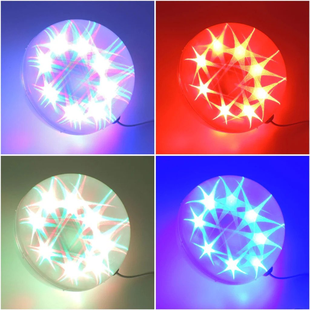 Yıldız Animasyonlu RGB Led 8 Top Işık Disko Küre Aydınlatma 220 V