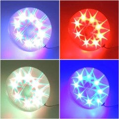 Yıldız Animasyonlu RGB Led 8 Top Işık Disko Küre Aydınlatma 220 V