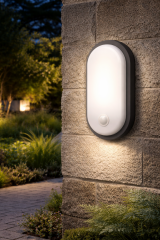 İnoled 5150-03 15W Sensörlü LED Duvar Aplik 4000K Doğal Beyaz PIR Hareket Sensörlü Oval Aydınlatma