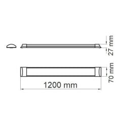 Helios HS 2808 36 Watt Yatay Ledli Bant Armatür Beyaz Işık