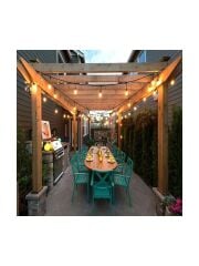 Helios HS-1234 10 Metre 20 Duy E27 IP65 Dış Mekan LED Aydınlatma Kablo Seti Bahçe Işıklandırma