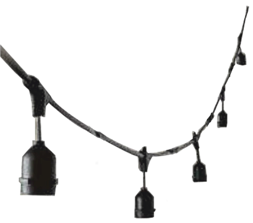 Helios HS-1233 5 Metre 5 Duy E27 IP65 Dış Mekan LED Eklenebilir Aydınlatma Sarmaşık Kablo Seti
