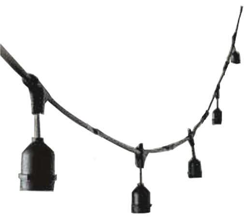 Helios HS-1233 5 Metre 5 Duy E27 IP65 Dış Mekan LED Eklenebilir Aydınlatma Sarmaşık Kablo Seti