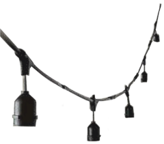 Helios HS-1233 5 Metre 5 Duy E27 IP65 Dış Mekan LED Eklenebilir Aydınlatma Sarmaşık Kablo Seti