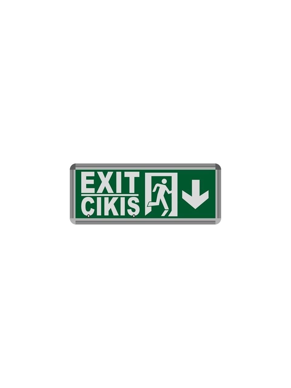 Helios HS-4601 Exit Aşağı Yönlü Acil Çıkış Armatürü 3W Acil Aydınlatma