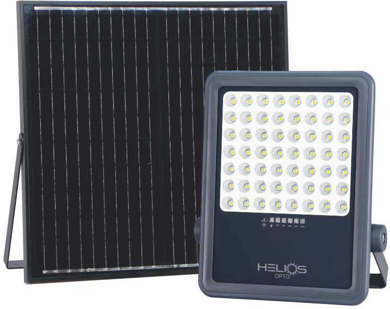 Helios HS-3877 Beyaz Işık 400W Solar LED Projektör Güneş Enerjili Dış Mekan Aydınlatma