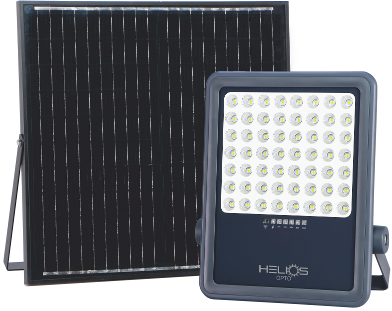 Helios HS-3877 Beyaz Işık 400W Solar LED Projektör Güneş Enerjili Dış Mekan Aydınlatma