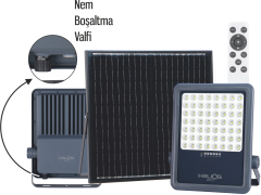 Helios HS-3877 Beyaz Işık 400W Solar LED Projektör Güneş Enerjili Dış Mekan Aydınlatma