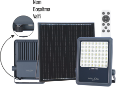 Helios HS-3877 Beyaz Işık 400W Solar LED Projektör Güneş Enerjili Dış Mekan Aydınlatma