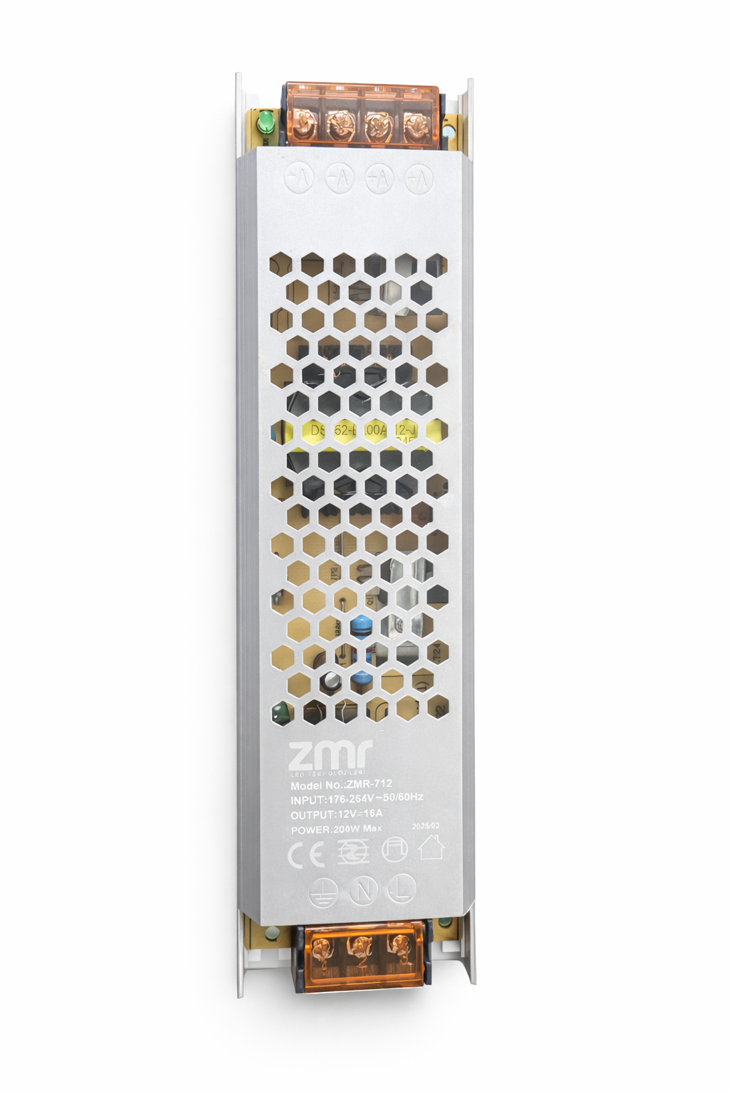 ZMR-712/B.00 12V 17A 204W Slim Trafo İnce Kasa LED Güç Kaynağı